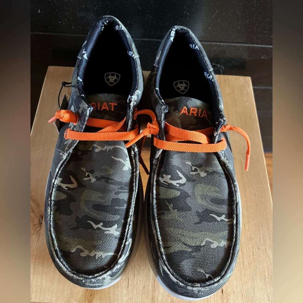 Ariat Men’s  Camo Slip -Ons and Orange Accents